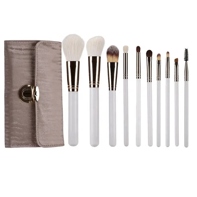 10 Piece Makeup Brush Vanity Set