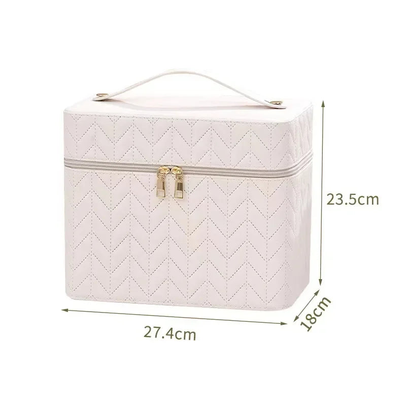Large Capacity Makeup Bag with Mirror